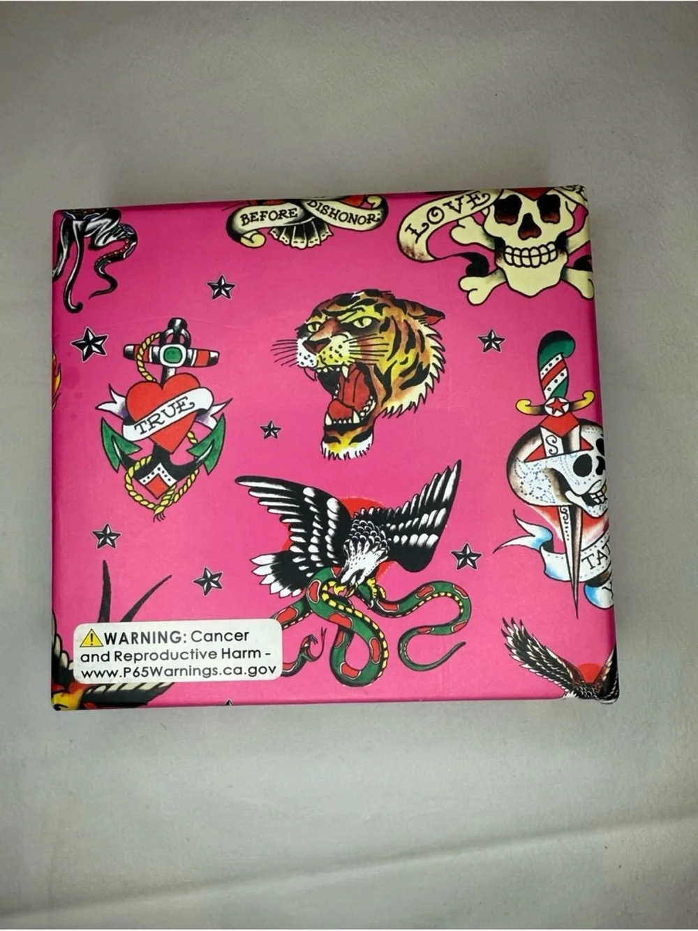 Ed Hardy Love Kills Slowly Heart Coin Purse Gift Box NWT Y2K Tattoo Heart Alt